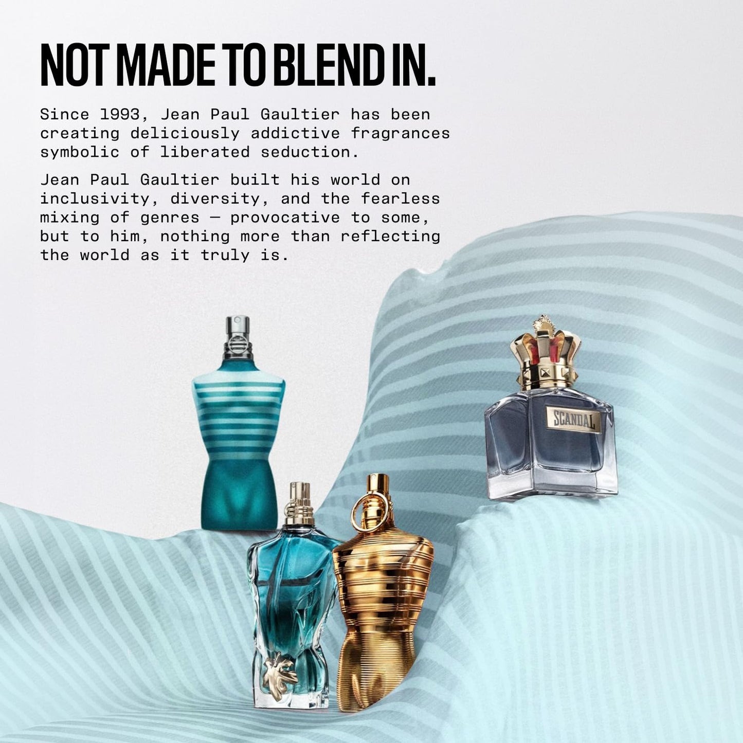 Jean Paul Gaultier Le Beau Le Parfum Intense for Men - Long Lasting Woody Amber Mens Cologne Eau de Parfum with Coconut Wood, Tonka Bean & Sandalwood - Designer Fragrance Spray, 2.5 oz