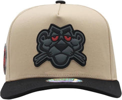 Ferreti Hats FT01 Khaky Panther Hat - Khaky Baseball Cap for Men & Women - Premium Adjustable Pantera Hat, Gorras para Hombre Originales Beige and Black