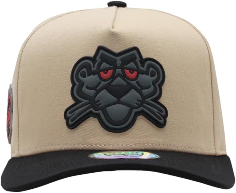 Ferreti Hats FT01 Khaky Panther Hat - Khaky Baseball Cap for Men & Women - Premium Adjustable Pantera Hat, Gorras para Hombre Originales Beige and Black