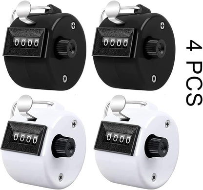 Counter Clicker 4-Digit Number Count, Handheld Mechanical Counters Clickers Pitch Counter for Coaching, Knitting, People, Lap, Fishing, Golf, Toddler & Fidget（6 color You can choice