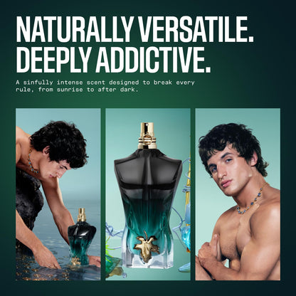 Jean Paul Gaultier Le Beau Le Parfum Intense for Men - Long Lasting Woody Amber Mens Cologne Eau de Parfum with Coconut Wood, Tonka Bean & Sandalwood - Designer Fragrance Spray, 2.5 oz