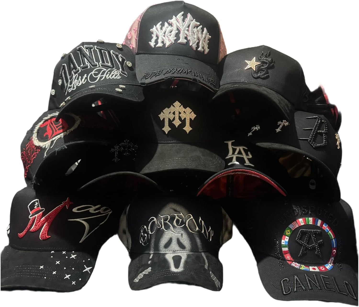 Bundle of 4 hats, (1) dandy, (2) barbas, (1) thirtyone, FOR EVERY 25 BUNDLES SOLD A NEW PS5 IS GIVING AWAY