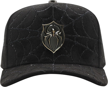 Ferreti Hats FT154 Black Spider Hat for Men & Women - Premium Baseball Snapback Cap, Gorra Negra para Hombre y Mujer