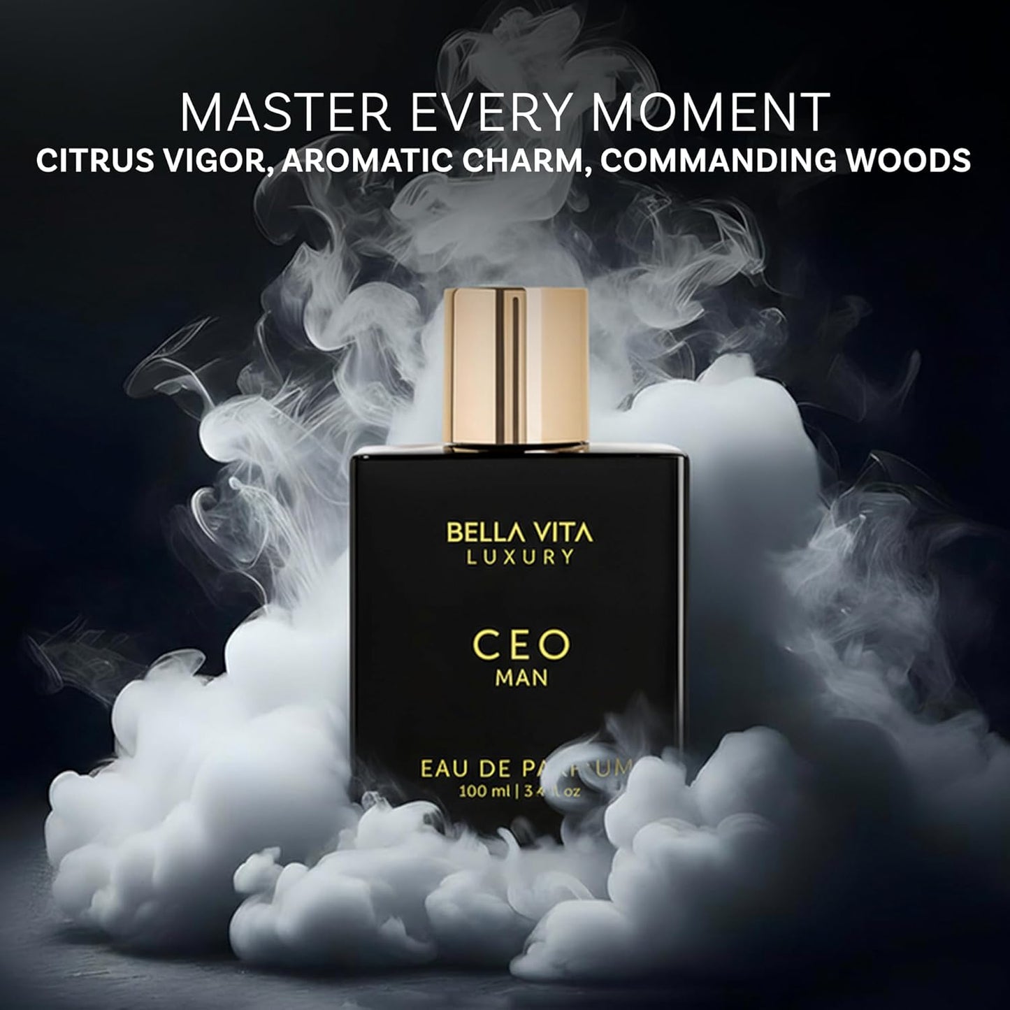 Bellavita Luxury CEO MAN Eau de Parfum | 100 ml (3.4 fl.oz.) | Perfume for Men | Mandarin, Lemon, Lavender, and Vetiver Notes | Long Lasting Men's Fragrance