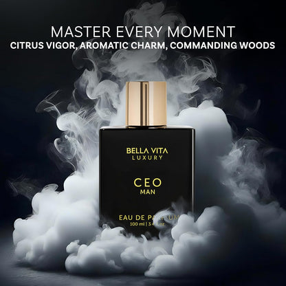 Bellavita Luxury CEO MAN Eau de Parfum | 100 ml (3.4 fl.oz.) | Perfume for Men | Mandarin, Lemon, Lavender, and Vetiver Notes | Long Lasting Men's Fragrance