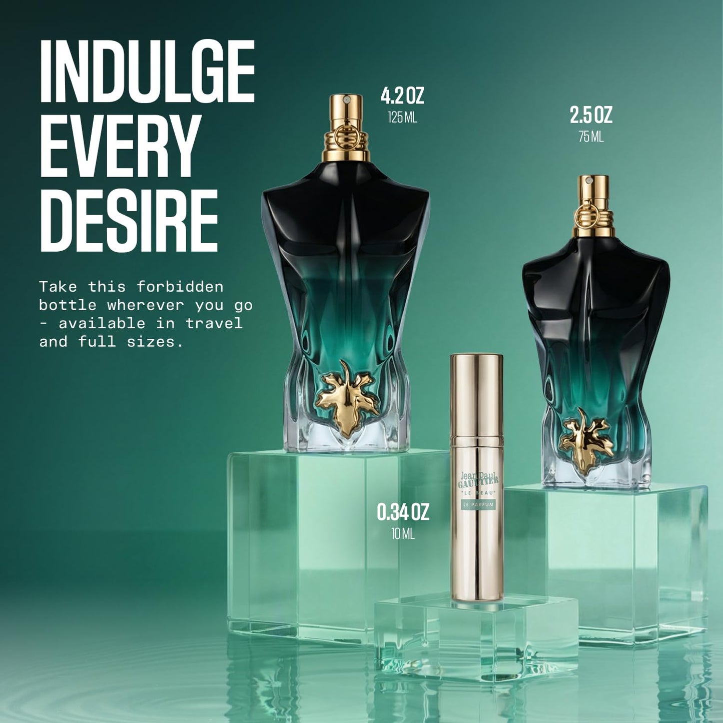 Jean Paul Gaultier Le Beau Le Parfum Intense for Men - Long Lasting Woody Amber Mens Cologne Eau de Parfum with Coconut Wood, Tonka Bean & Sandalwood - Designer Fragrance Spray, 2.5 oz