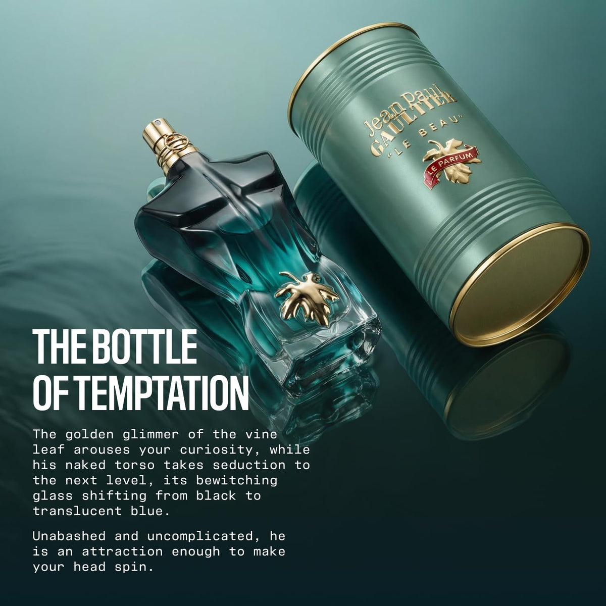 Jean Paul Gaultier Le Beau Le Parfum Intense for Men - Long Lasting Woody Amber Mens Cologne Eau de Parfum with Coconut Wood, Tonka Bean & Sandalwood - Designer Fragrance Spray, 2.5 oz