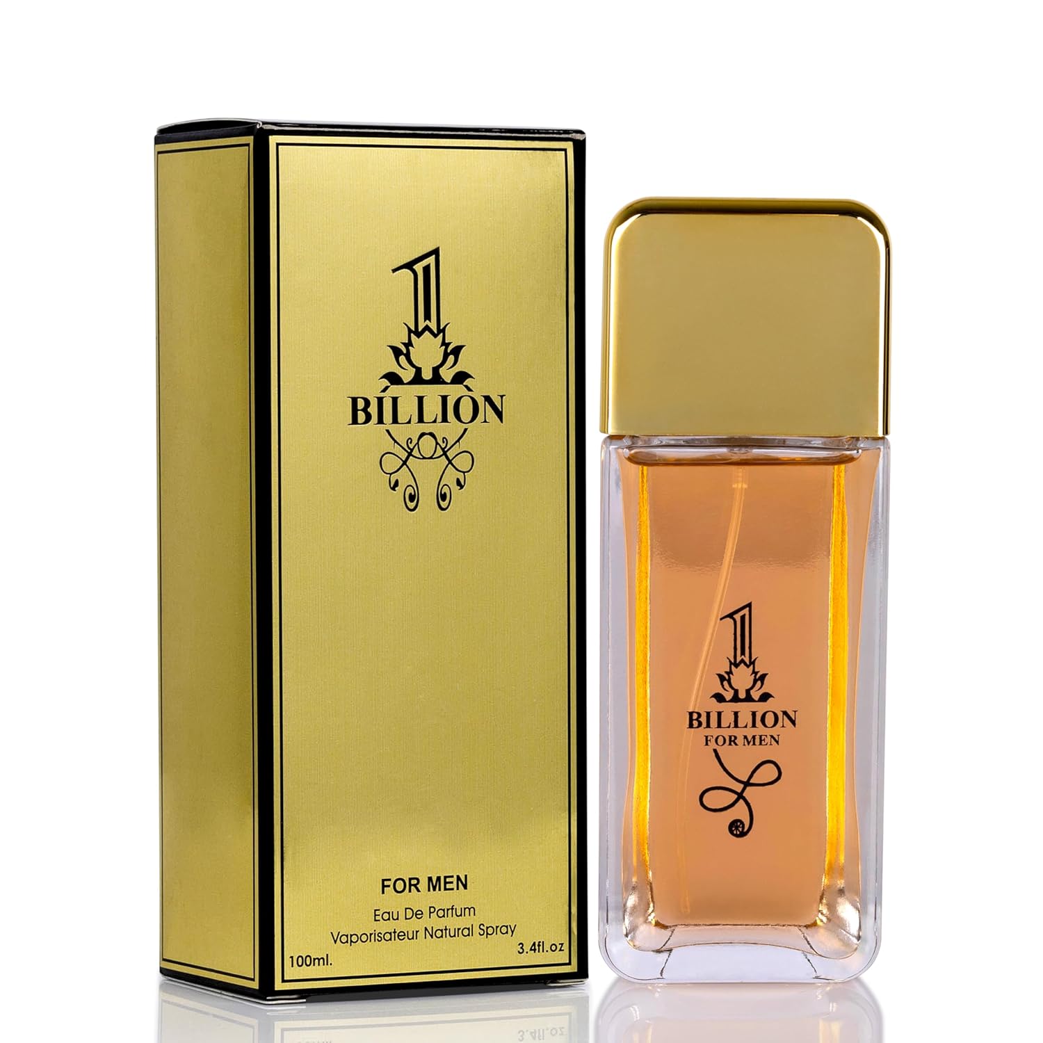 NovoGlow 1 Billion- Eau De Toilette Spray Perfume, Fragrance For Men- Daywear, Casual Daily Cologne - 3.4 Oz Bottle- Ideal EDT Beauty Gift for Birthday, Anniversary