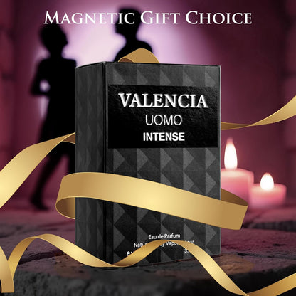 Valencia UOMO Intense for Men Eau De Parfum - Amber Fougere Fragrance Top Notes of Vanilla Bourbon Mid Tone of Lavandin Create Spicy & Woody Aroma - Base Scent of Smoked Vetiver Elegant 100ml Bottle